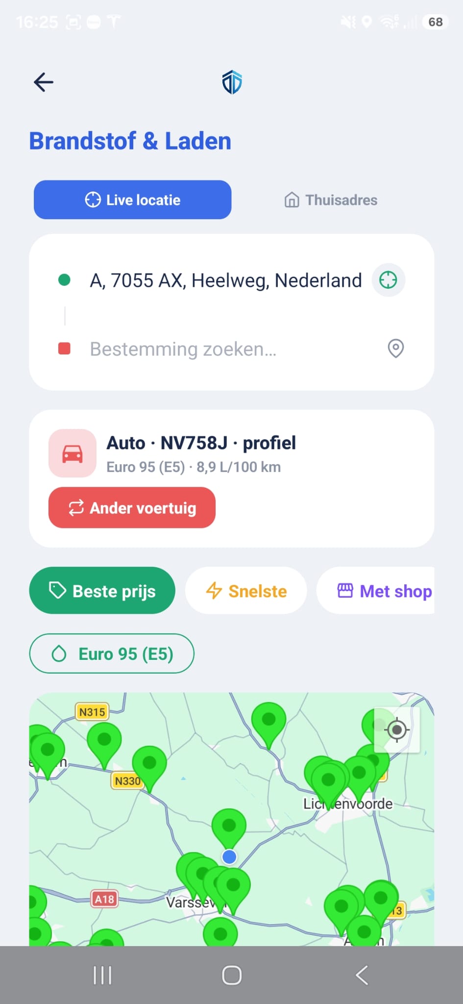 iSaive-app: brandstof en laden met kaart, filters en voertuigprofiel